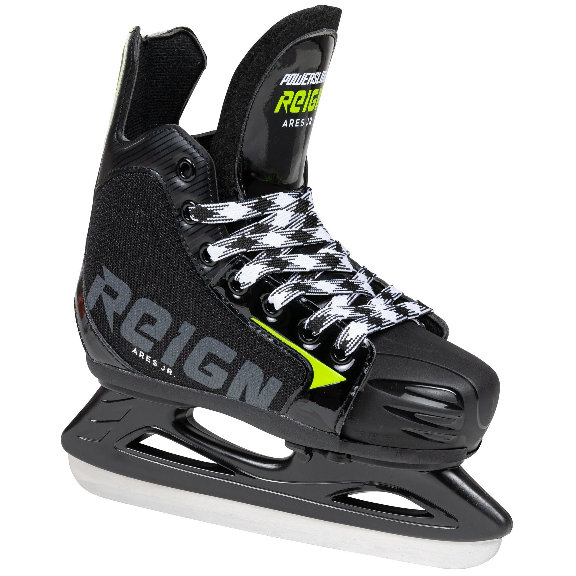 Powerslide Ares Junior Noir Patins à Glace Enfants Taille Réglable 36-39 Hockey sur Glace
