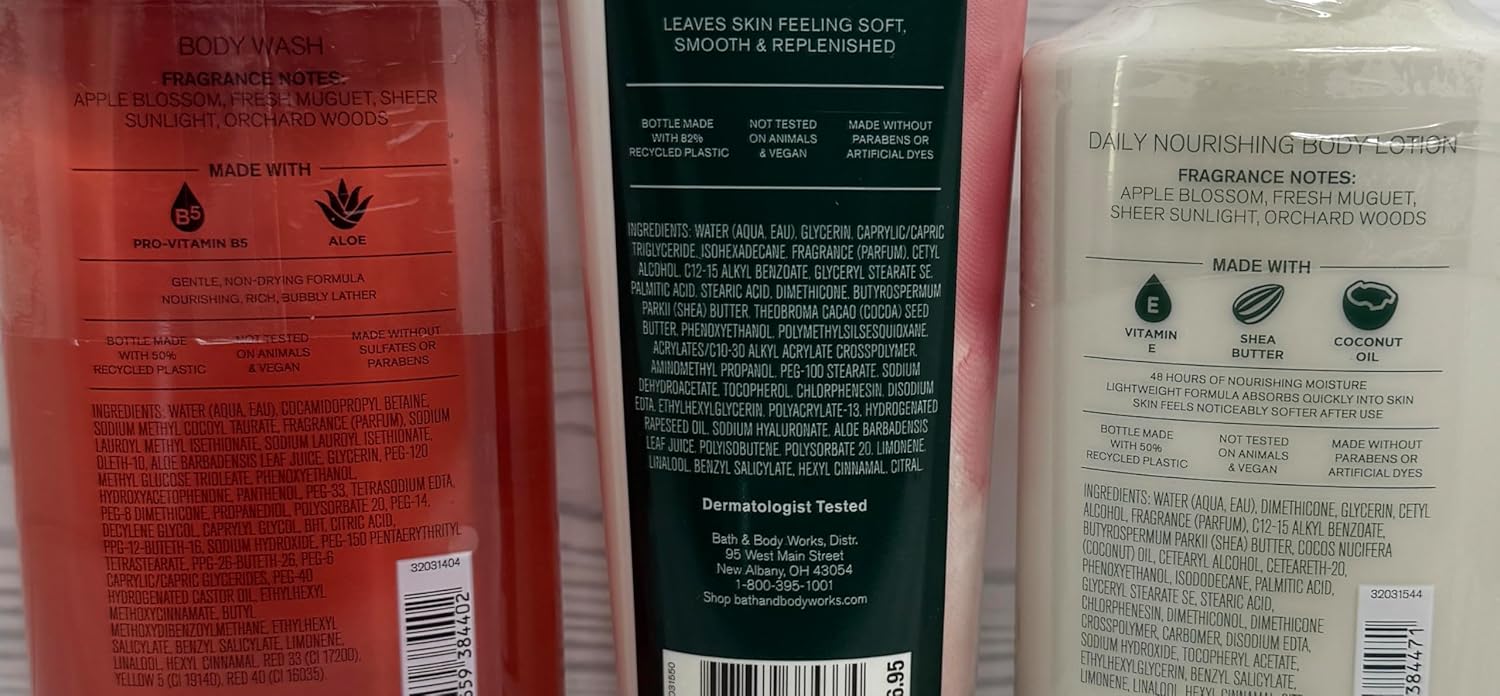 Bath & Body Works Womens Country Apple Body Cream, Lotion and Body Gel Wash 3 Piece Set - Image 3