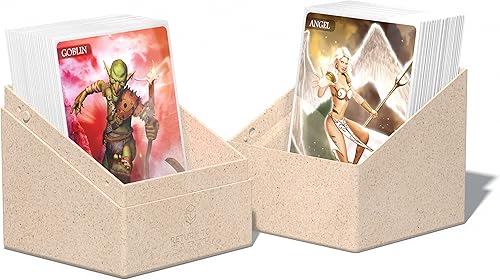 Miniatura 6 de Ultimate Guard RTE Boulder 100+, funda para 100 tarjetas TCG de doble manga, color natural, 97% renovable, fabricada en Alemania, almacenamiento