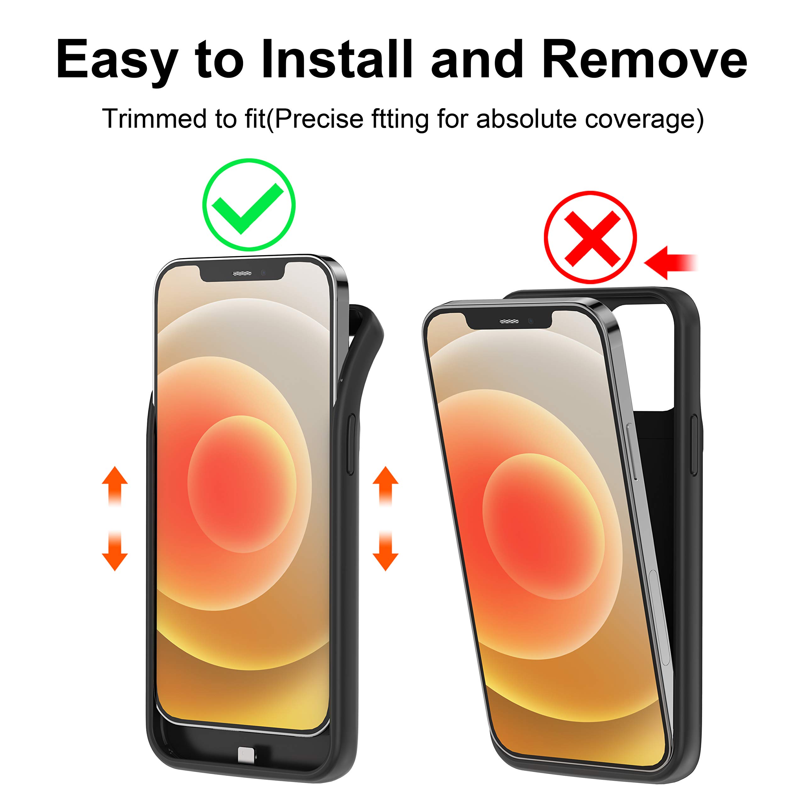 Battery Case for iPhone 13 Mini, 6800 mAh Ultra Thin Portable Protective Smart Charging Case