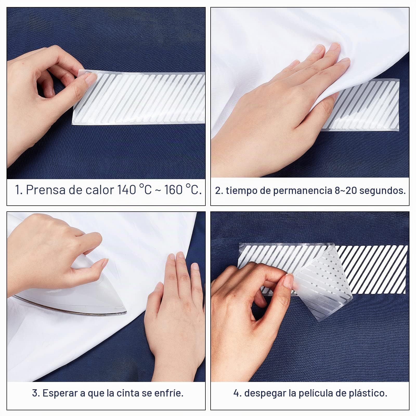GORGECRAFT - Cinta Reflectante Plateada de 2" X 33 pie para Planchar con Calor En Transferencias, Alta Visibilidad, Advertencia de Seguridad, Película de Vinilo, Parches de Tela para Camiseta, Bolsa