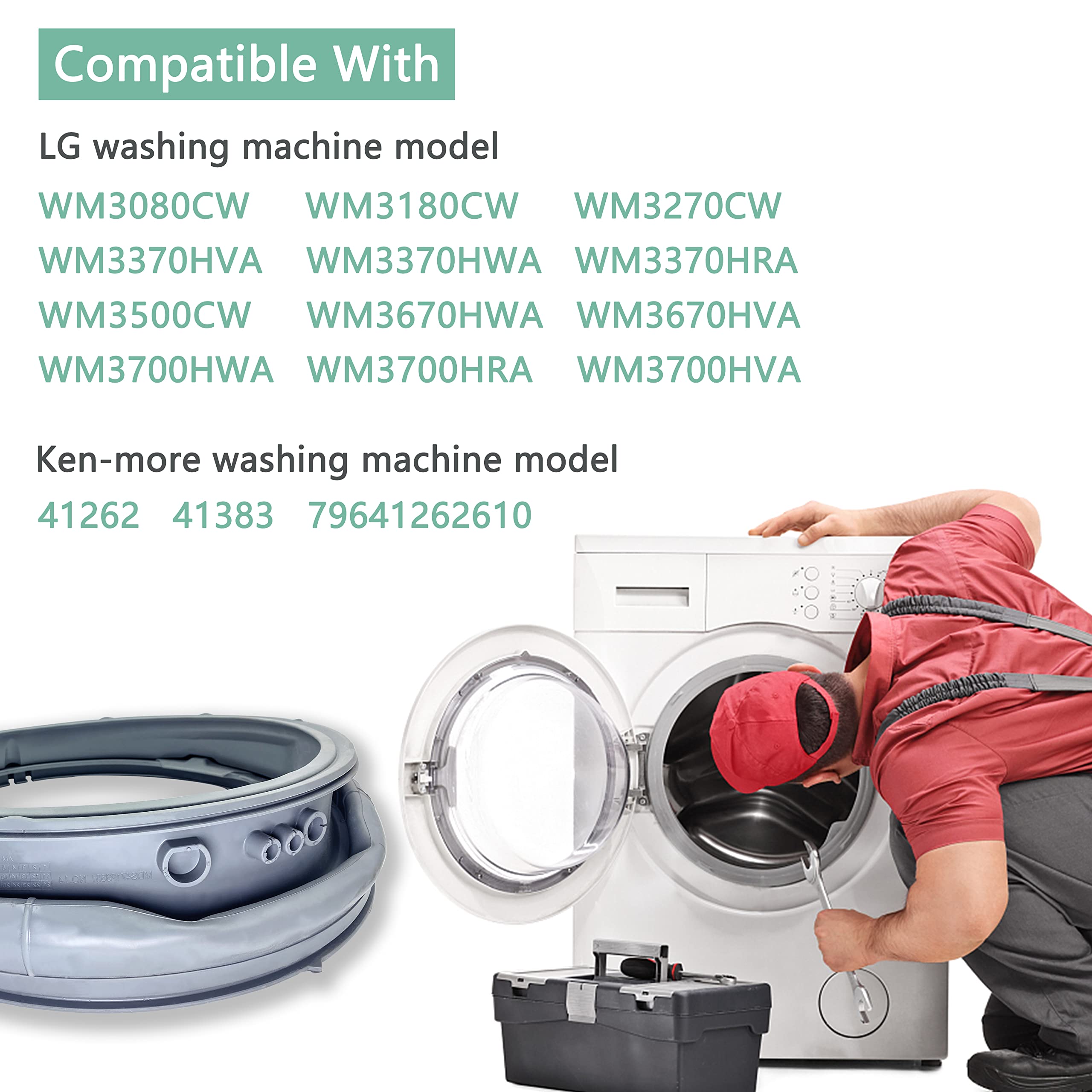 Amazon.com: MDS47123619 Door Gasket - Washer Door Boot Compatibile 