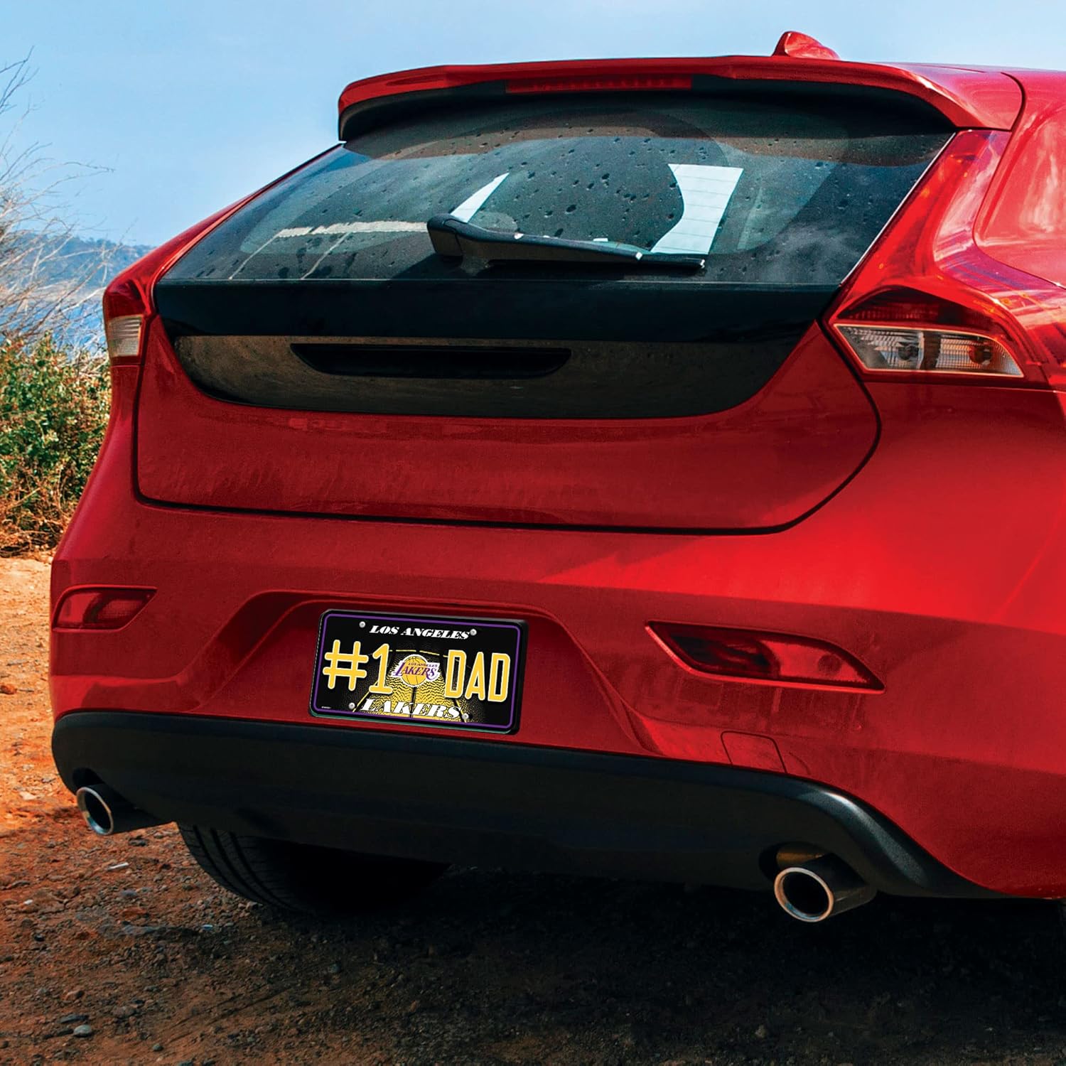 Rico Industries NBA Los Angeles Lakers #1 DAD #1 Fan Metal Auto Tag 8.5" x 11" - Great for Truck/Car/SUV