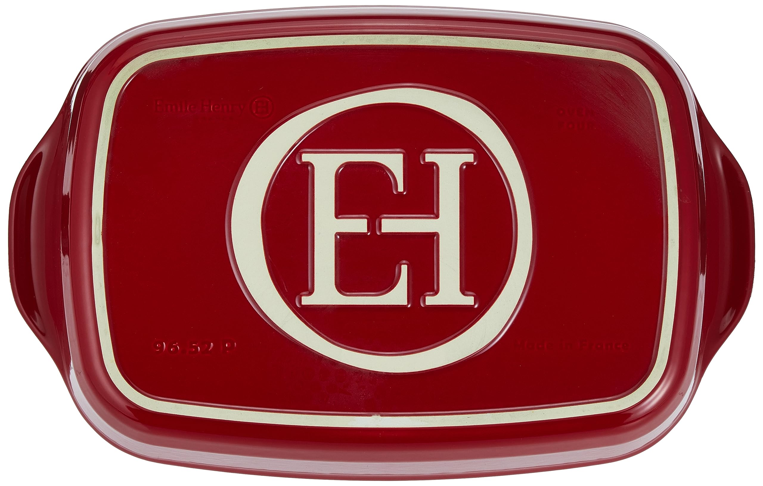 ULTIME Plat à Four en Céramique Rectangle Emile HENRY Rouge Grand cru 29 x 19 cm