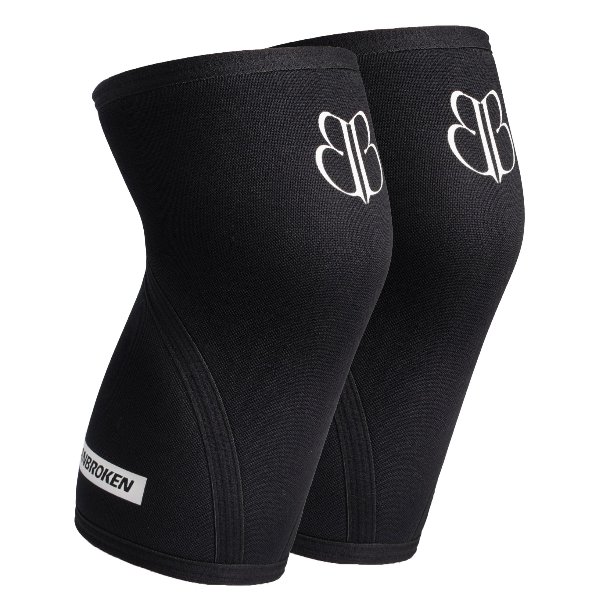 BANBROKEN Ginocchiere 7 mm PRO LIFTER (2 unità) 7 mm Knee Sleeves - Weightlifting, Strongman, sollevamento pesi, compressione Squats e altri sport. uomo, donna, 1 paio, nero (WL PRO, M)