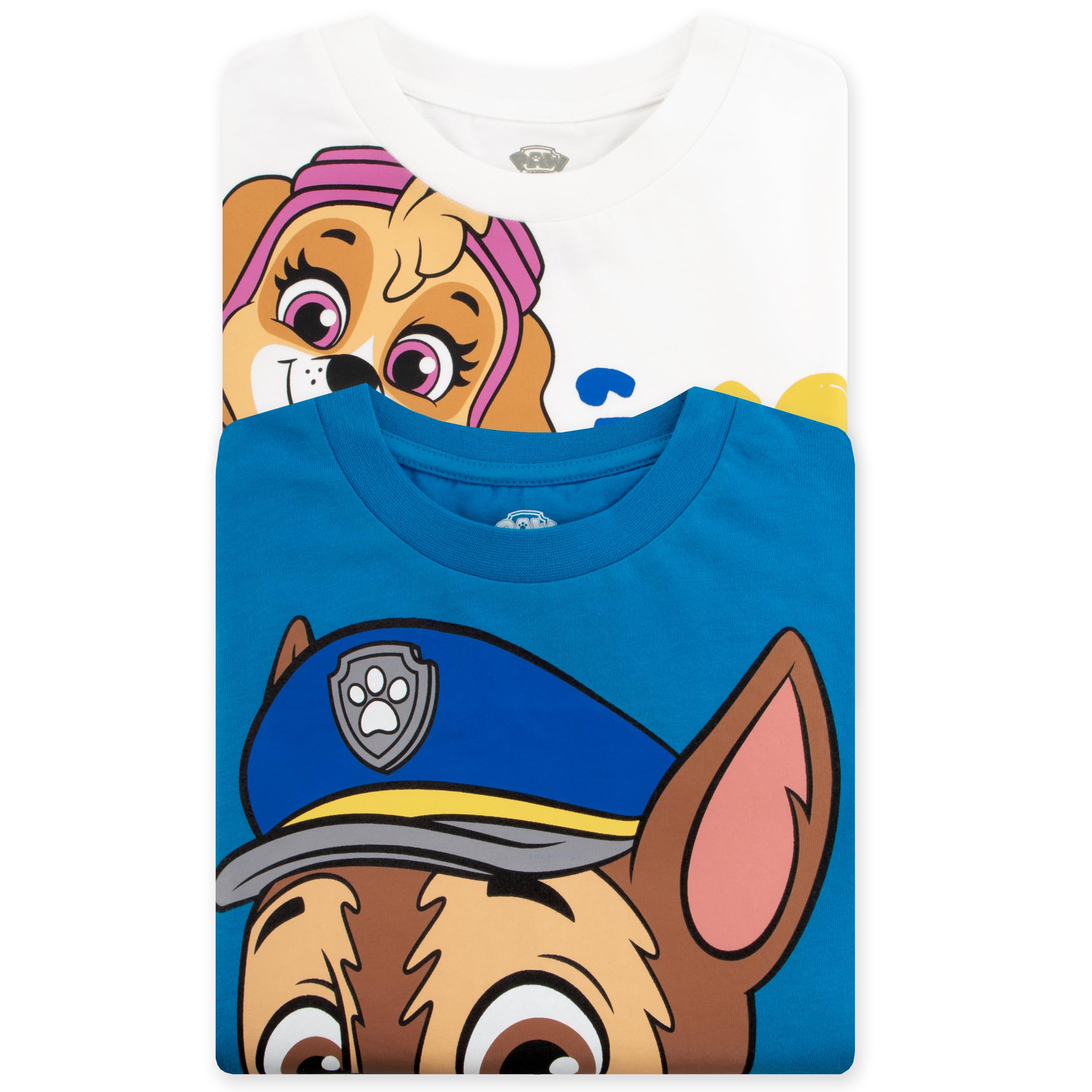 Paw Patrol T Shirt Bambino Pacco da 2, Maglietta Ragazzo Estate, Confezione da 2 Magliette Bambini, Abbigliamento Bambino Cotone