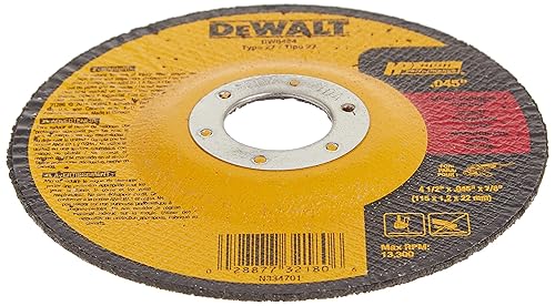 Miniatura 3 de DEWALT DW8424 Rueda de corte fina, 4-12 pulgadas x 0.045 pulgadas x 78 pulgadas (paquete de 2)