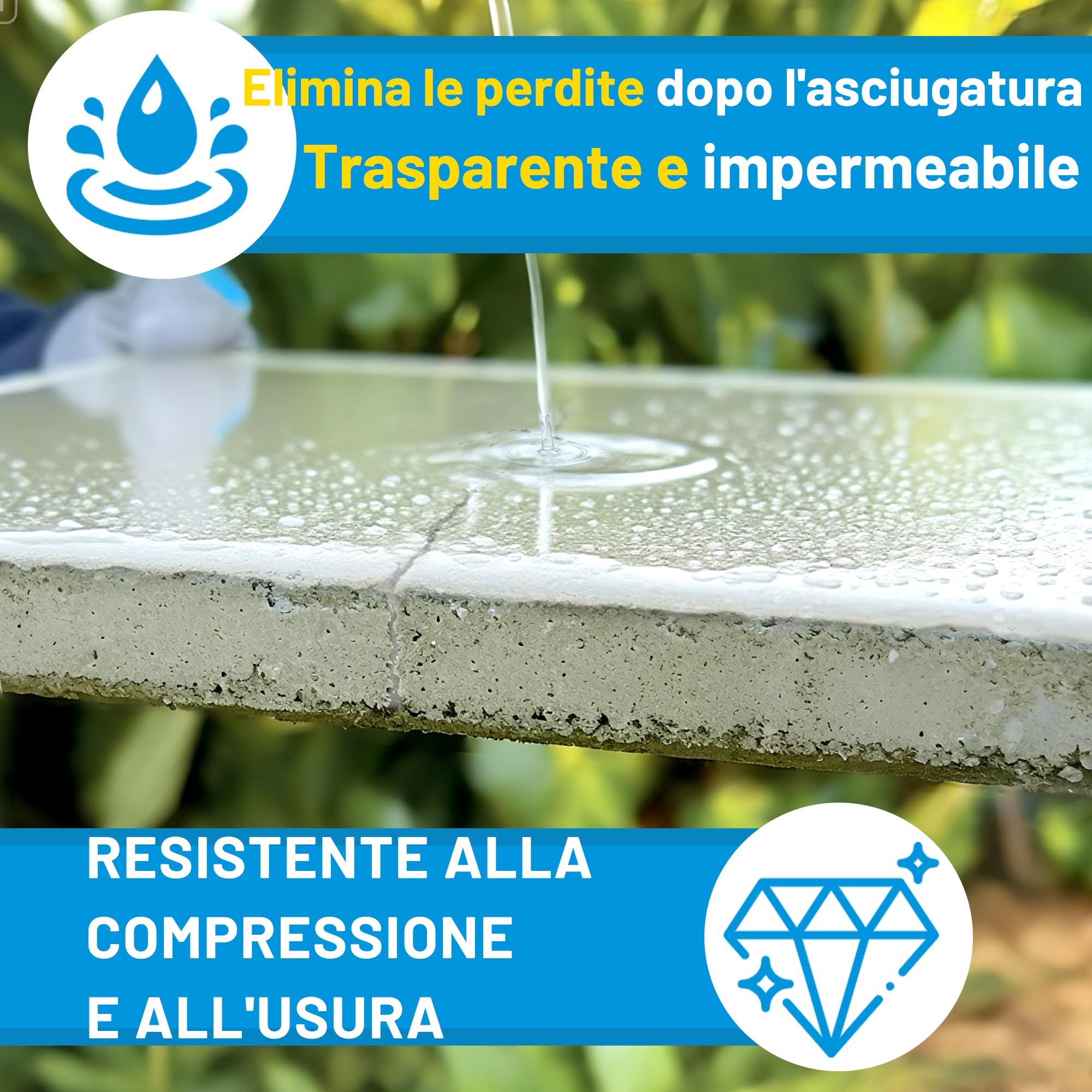 Guaina Liquida Trasparente, Hupeyna Rivestimento Impermeabile Trasparente Riparatore Anti-Perdita, Colla Impermeabilizzante a Base D'acqua per Interni ed Esterni Sigillante Impermeabile Liquido 5KG