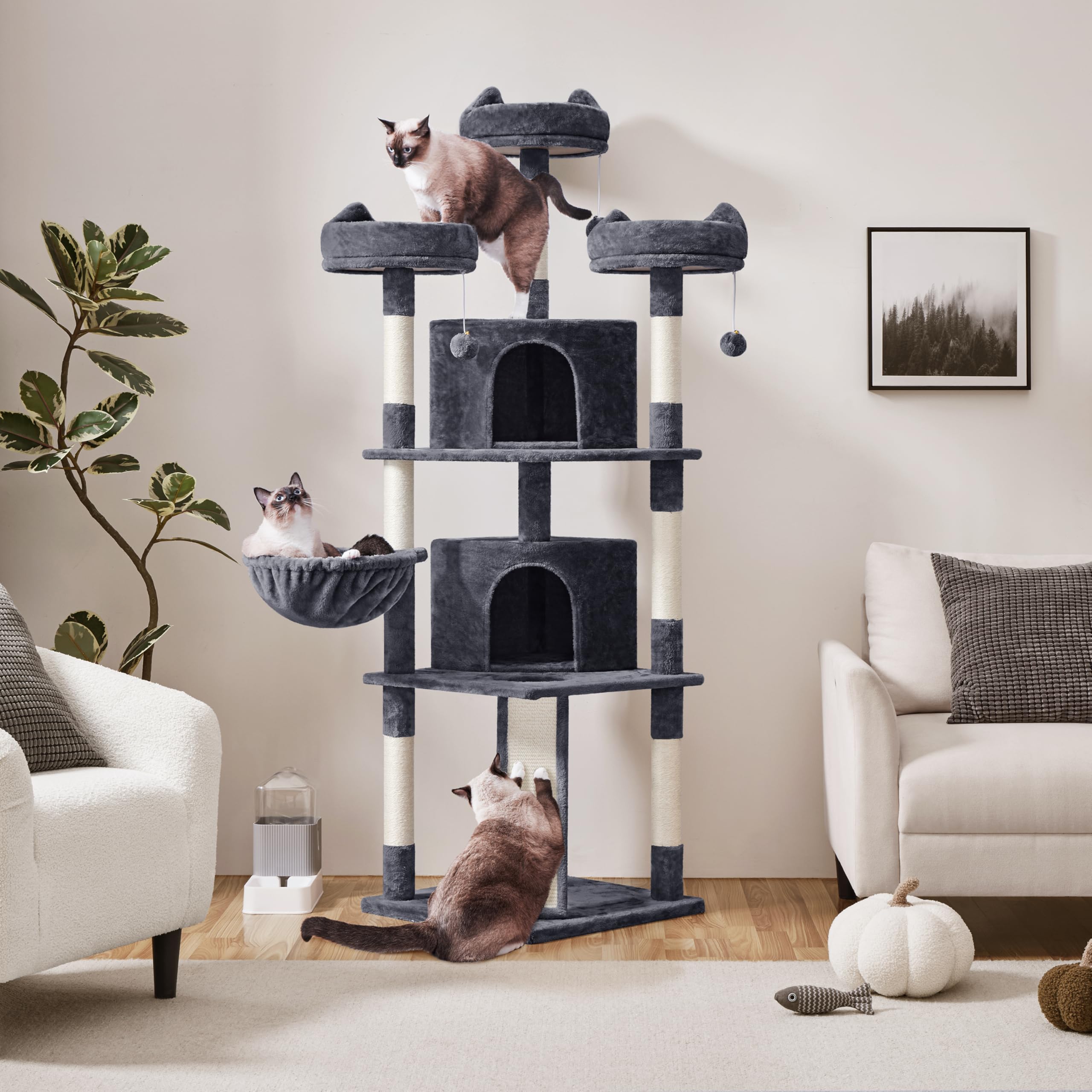 ｃａｔ様 Amazon.com : Taoqimiao 76-Inch Cat Tree Cat Tower for Indoor
