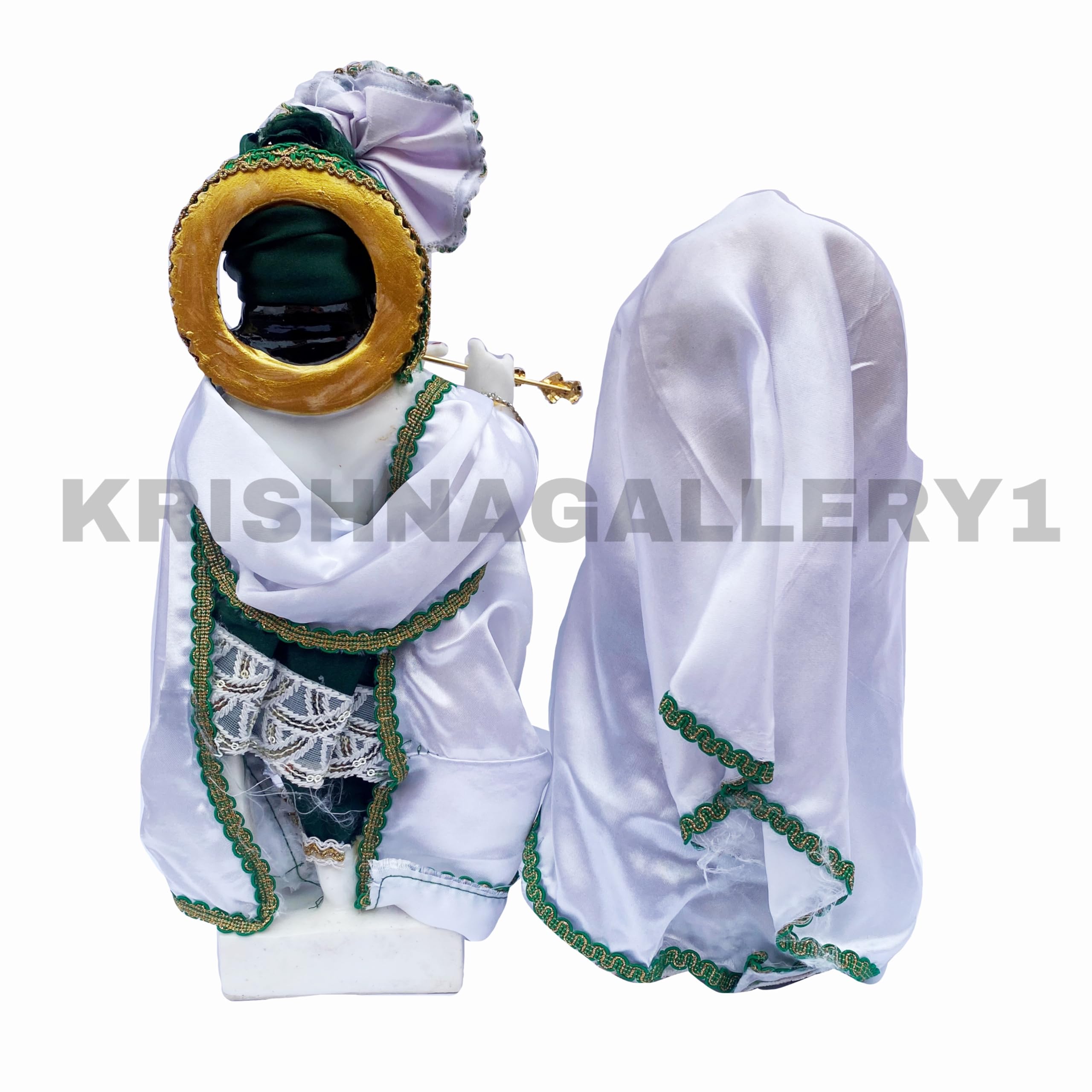 KRISHNAGALLERY1 Marble Dust Radha Krishan Murti Statue with fix Dress Decoration Home Pooja Gift Showpiece Radhe Krishna Idol Murti Size 12 Inch 1 Feet 3