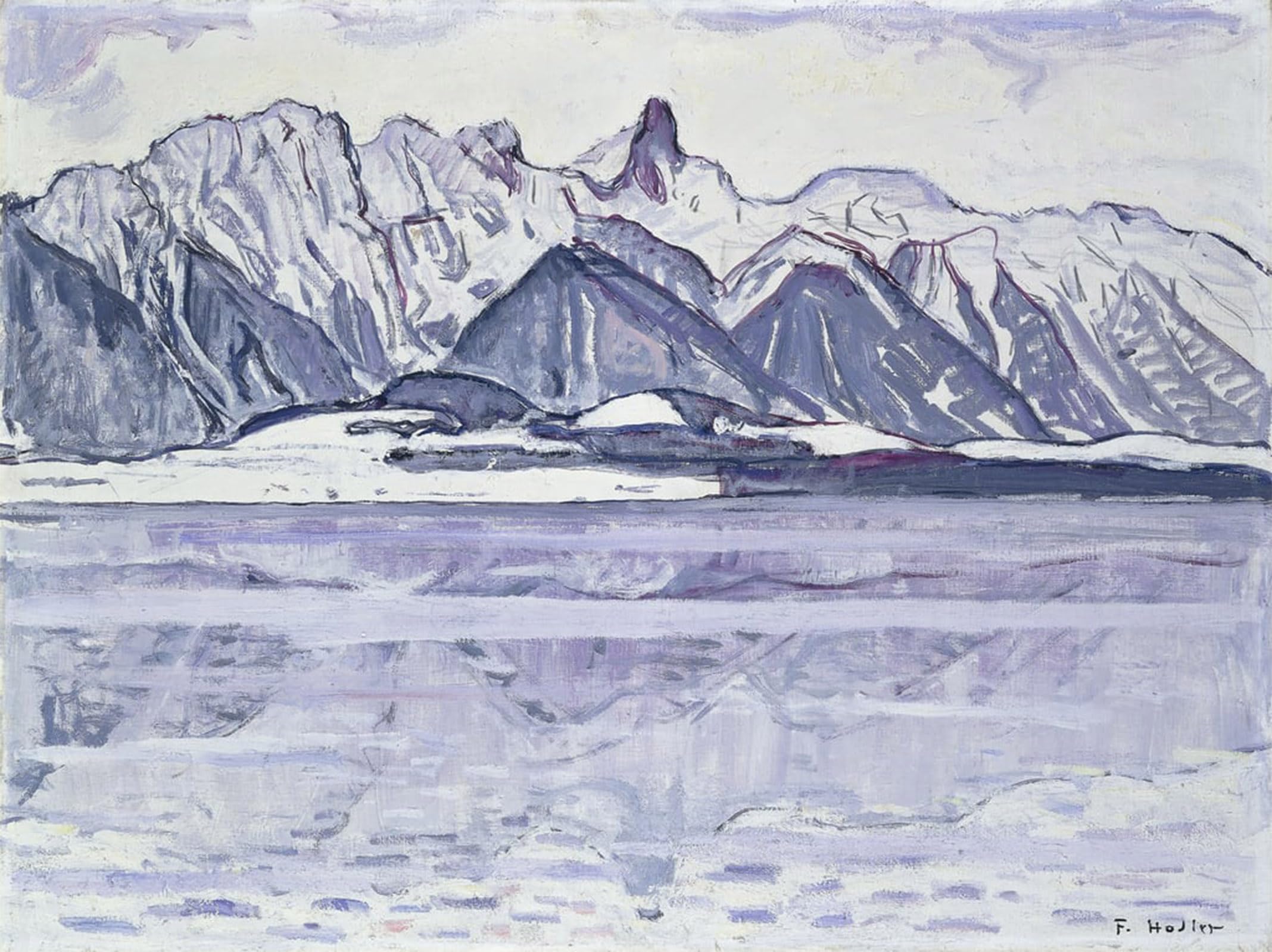 Serendipitp No Frame Retro Picture Poster Wall Art Pictures Painting Stockhorn Covered With Snow By Ferdinand Hodler Wall Art Canvas Print For Wall Decor 60X90cm