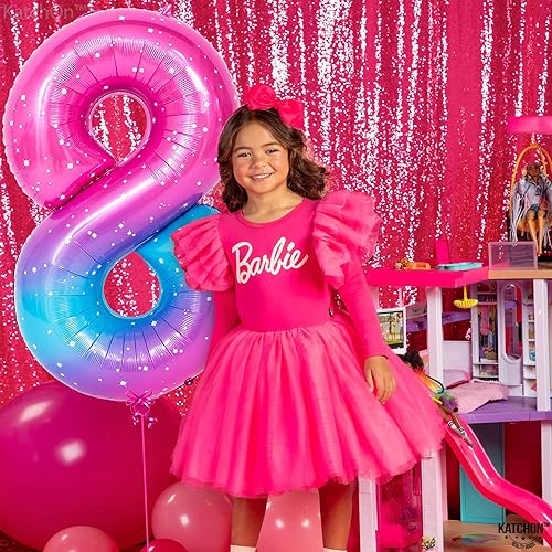 Miniatura 6 de KatchOn, Globo gigante de la galaxia 8 del número 8, 40 pulgadas, globos rosa y azul del número 8 para cumpleaños, globo de cumpleaños 8, 8 globos