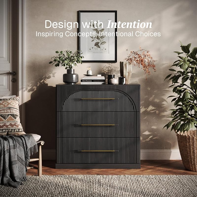 BELLEZE Jagger 128" Wall Unit 4-Piece Modular TV Stand - Ebony image 4