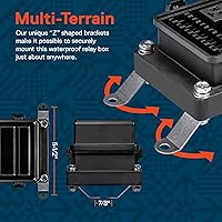 Vista 3 de True Mods Caja de relé/fusibles impermeable de 12 V Kit de bloque con arnés precableado [12 y 16AWG] 6 grupos estilo Bosch 5 pines 30A/40A Panel