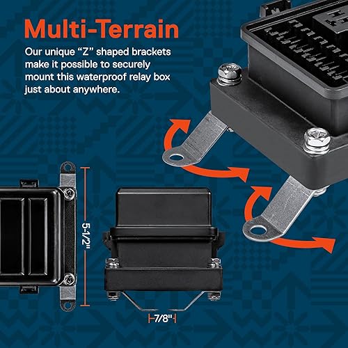 Miniatura 3 de True Mods - Kit de bloque de relé de fusibles impermeable de 12 V con arnés precableado 12 y 16 AWG 6 bandas, estilo Bosch, 5 pines, 30A40 A, relé