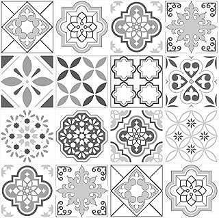 Bolsover Designs 24 x Tile Stickers, Grey Pat...,