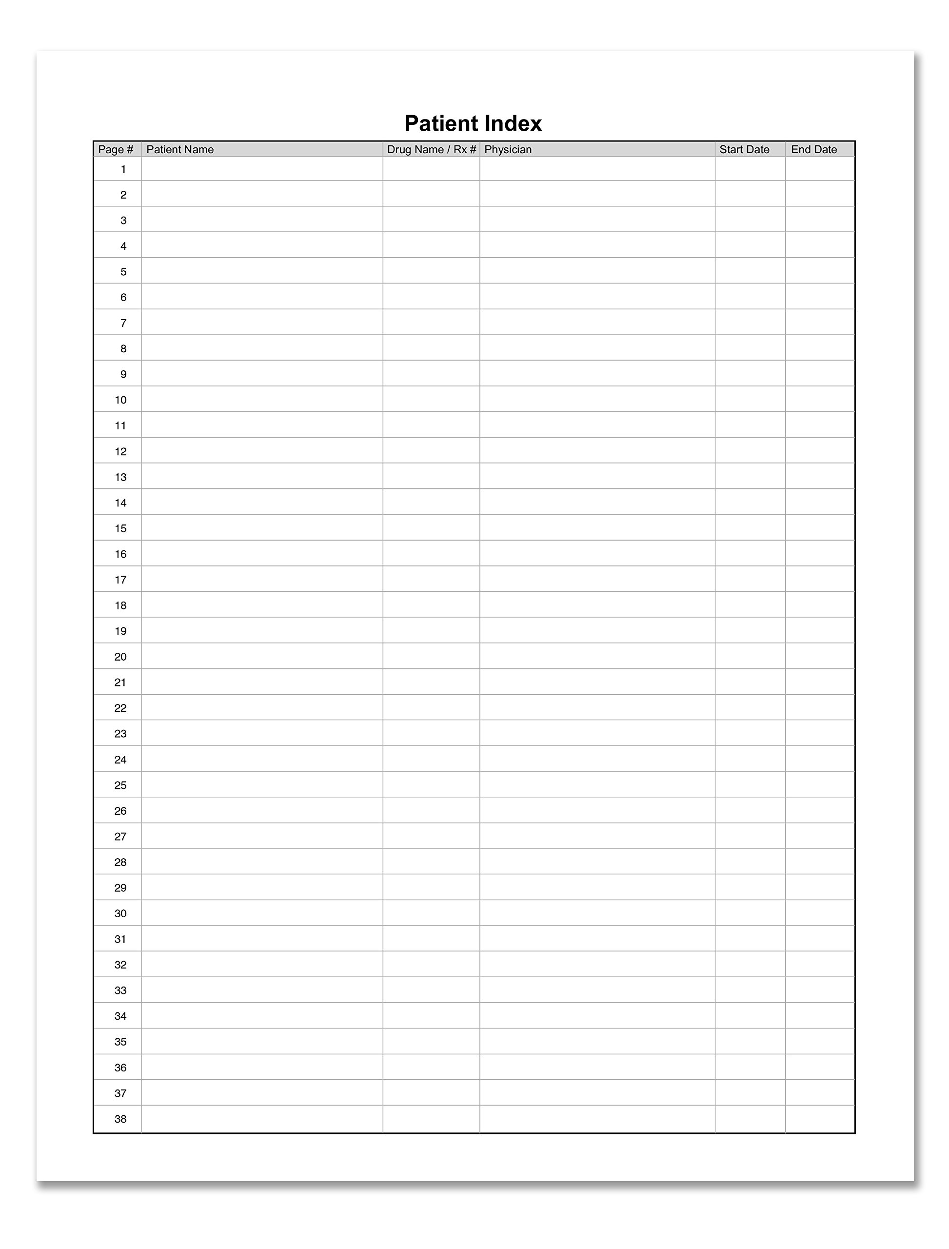 BookFactory Libro de registro de narcóticos para pacientes/libro de registro de sustancias controladas/registro de narcóticos individuales para pacientes – 120 pg – 8.5 x 11, cubierta roja, tapa dura