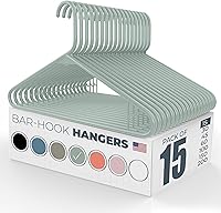 Vista 26 de Perchas de plástico fuertes hechas en Estados Unidos a granel, 20, 30, 50, 100 unidades, disponibles, para ropa de lavandería, perchas de plástico