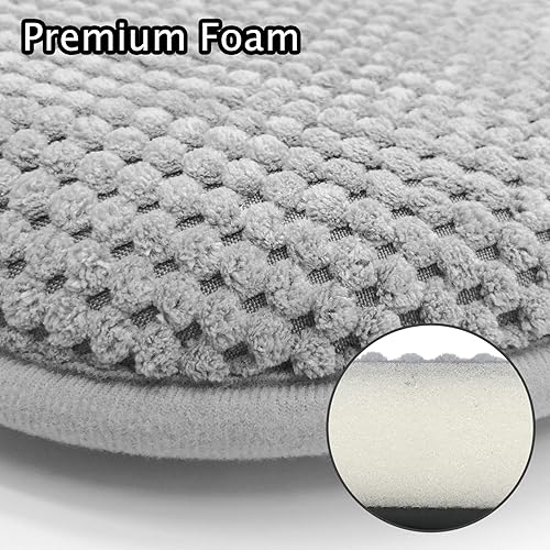 Miniatura 3 de Cojines de asiento de espuma gris plateado para sillas de cocina, almohadillas para sillas de comedor, 2 cojines antideslizantes para asientos de