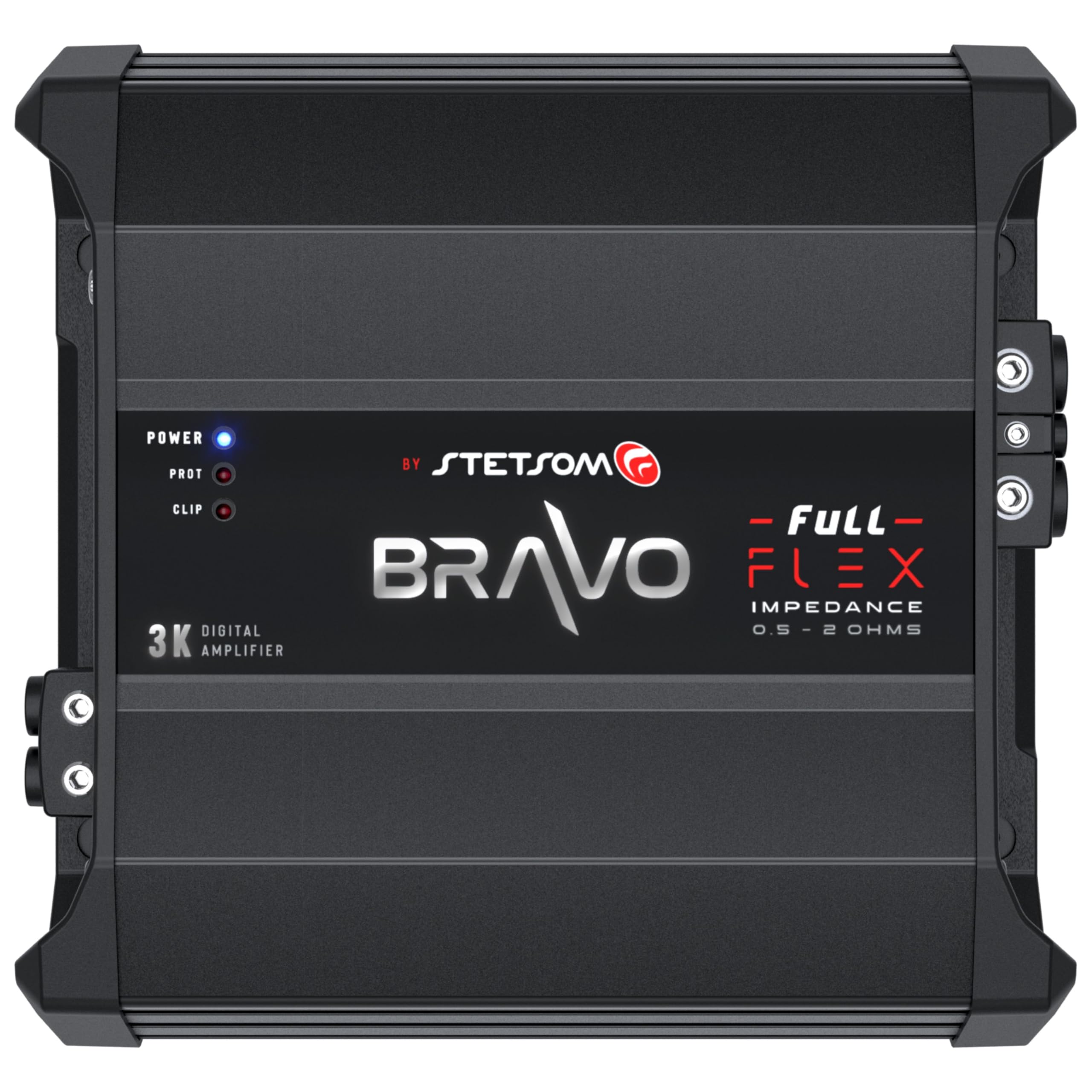 Stetsom Bravo Full Flex 3K - Mono Digital Amplifier, 3000W RMS, Smart & Auto Flexible Impedance 0.5-2 Ohms, Full Range Amplifier, Stable Power 3000W