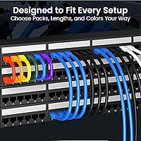 Vista 9 de Paquete de cables Ethernet Cat 6 GEARit - Paquete de 10 cables de conexión Ethernet Cat6 de 7 pies Cable de conexión de red RJ45, conectores