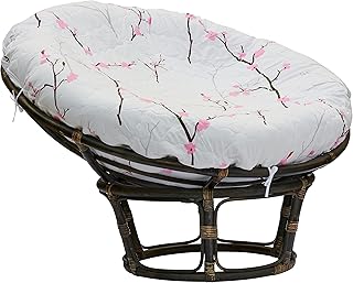 Hudson Comfort Papasan Cushion Cover - Quilted Shape, Soft Microfiber Fabric, Zippered Papasan Cushion Cover Only (Wintersweet Print, 50x50 Inch) - Buy now