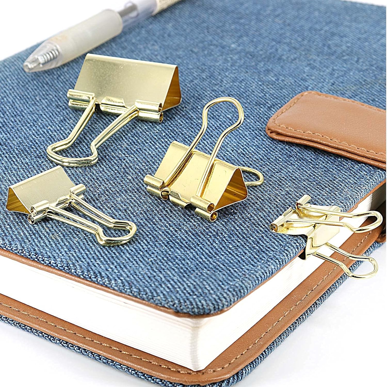 Rose Gold Binder Clips Paper Clamps, Assorted 3 Sizes Set ( Small, Medium, Large), Paperclips for Office and School : Office Products