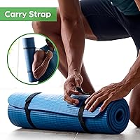 Vista 4 de Gaiam Yoga Mat, Pilates & Exercise Mat, Thick 2/5" (10mm) Workout Mat with Easy-Cinch Carrying Strap for Home & Gym Workouts