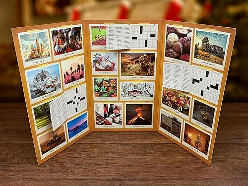 Miniatura 2 de Calendario de Adviento para amantes de crucigramas  Volumen 1  24 rompecabezas de cuenta regresiva de Navidad para adultos y personas mayores,
