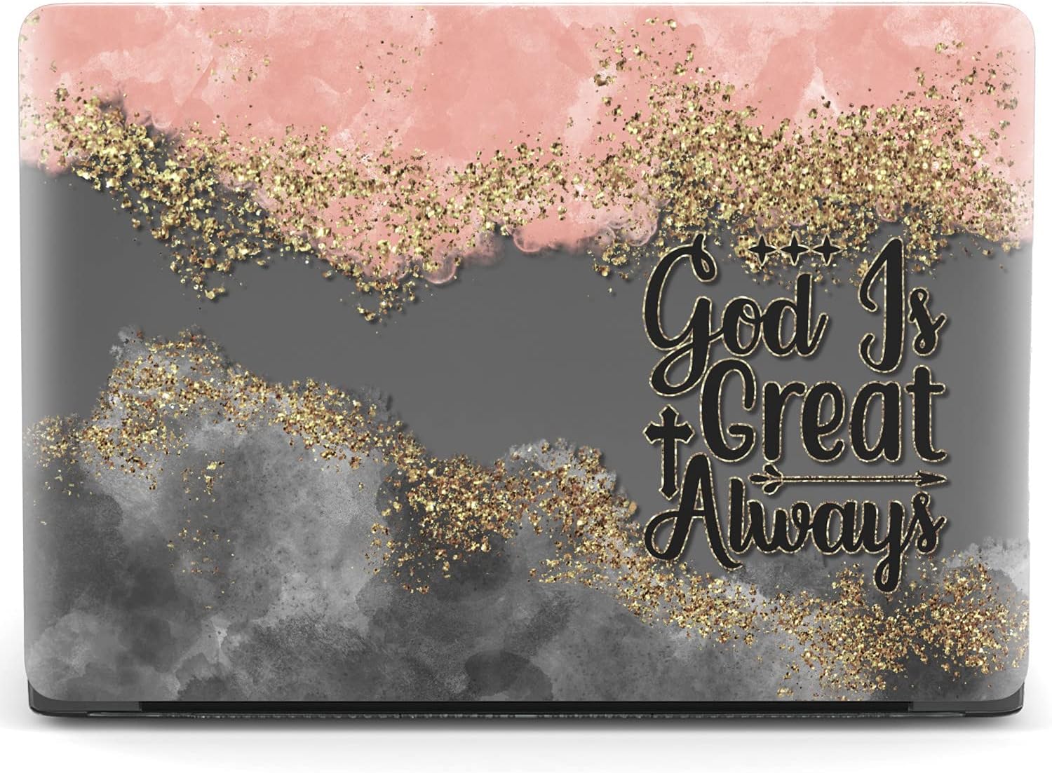 Mertak Hard Case Compatible with MacBook Pro 16 14 Air 15 13 inch M3 M2 M1 Mac 2024 2023 2022 2018 God is Great Protective Abstract Plastic Touch Bar Christian Bible Verse Inspirational Quote