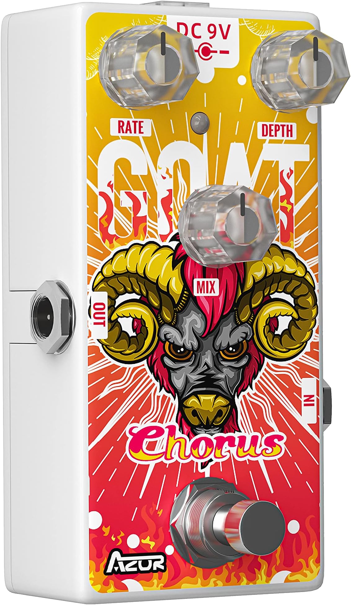 AZOR ペダルボード用ミニコーラスギターペダル、クラシックヤギデジタルコーラスエフェクトペダル エレキギターAP511用