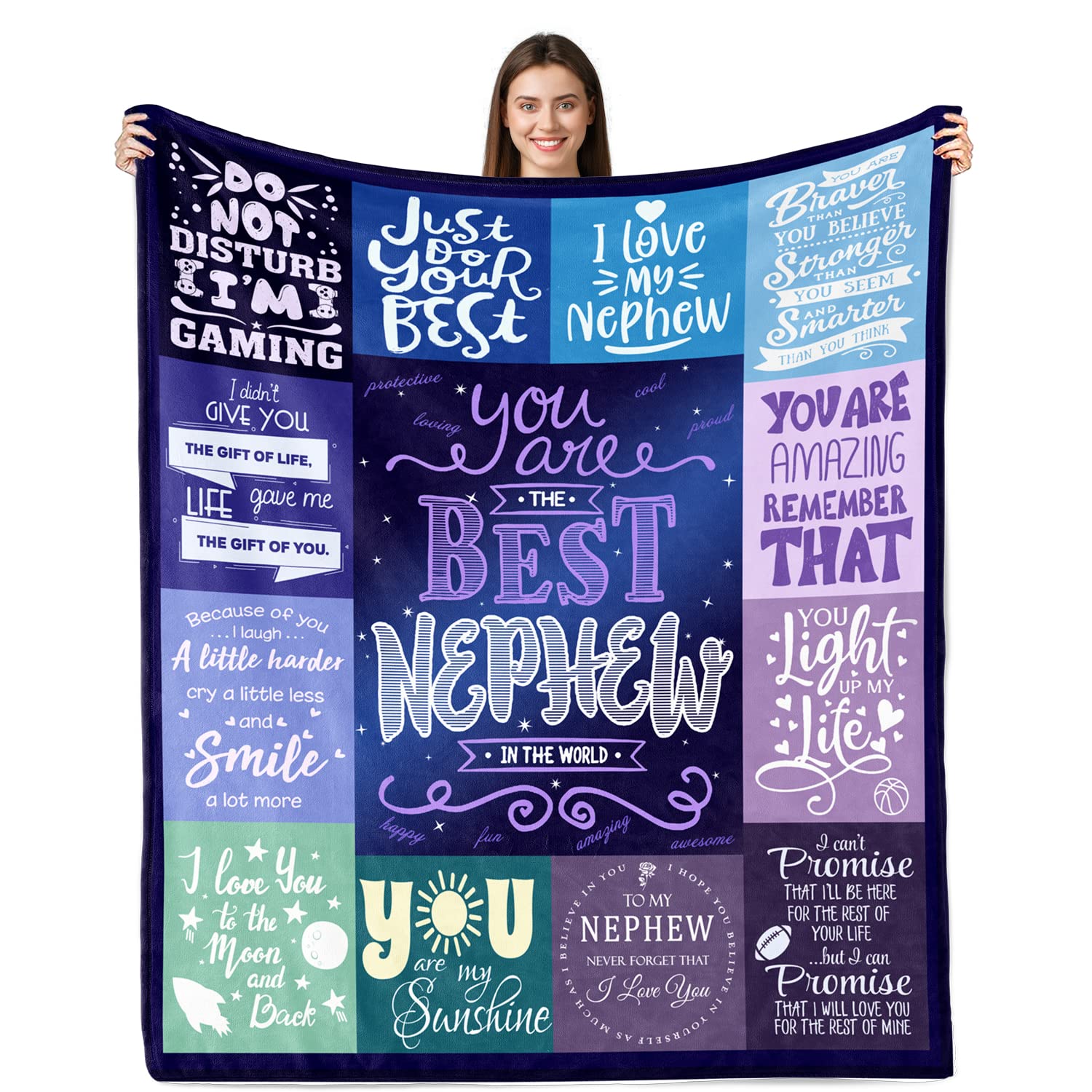 Ultra-Soft Flannel Throw Blanket for Nephew - 50"x60", Perfect for Nephew's Birthday or Graduation Gift
