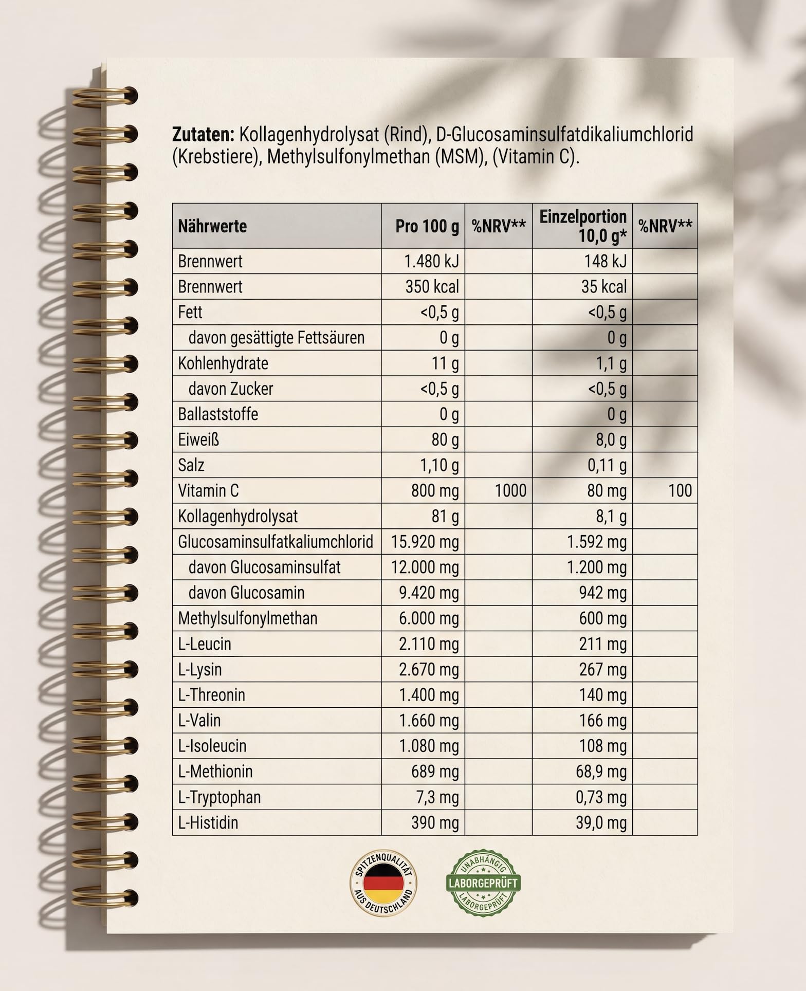 Wehle Knorpel Komplex mit Vitamin C, MSM & Glucosamin