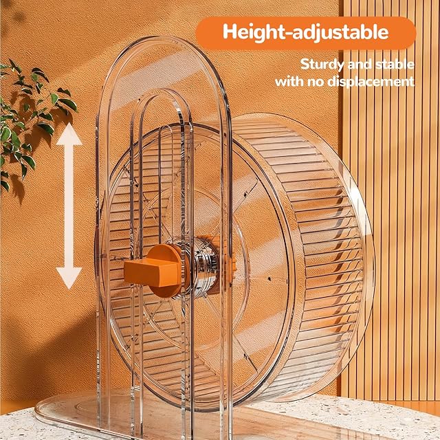 Foto 5 de 7 de Ziyonix Rueda para Hamster Silenciosa, 21cm Rueda para Correr de Hámster con Soporte Ajustable