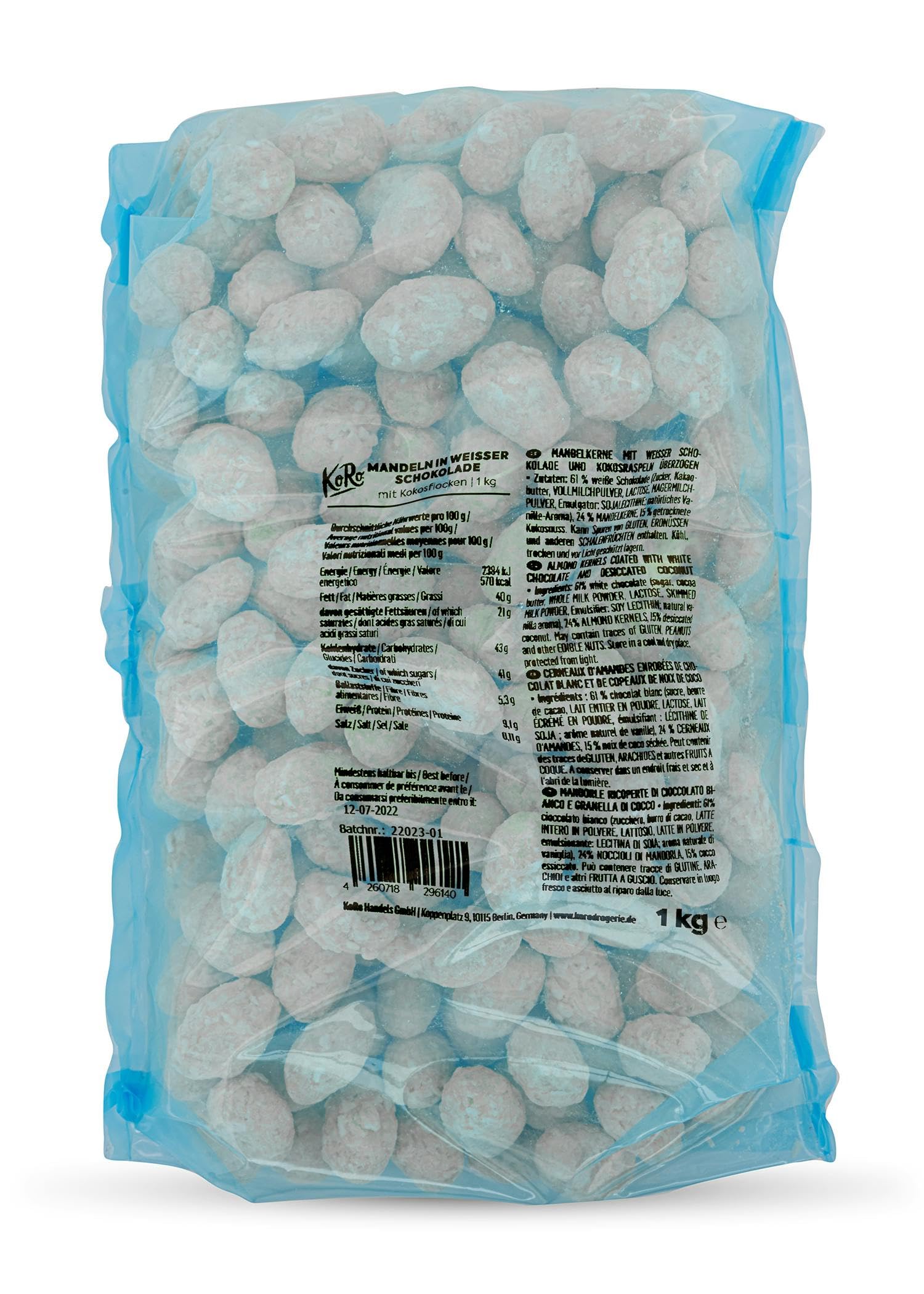 KoRo - Mandeln in weißer Schokolade mit Kokosnuss 1 kg