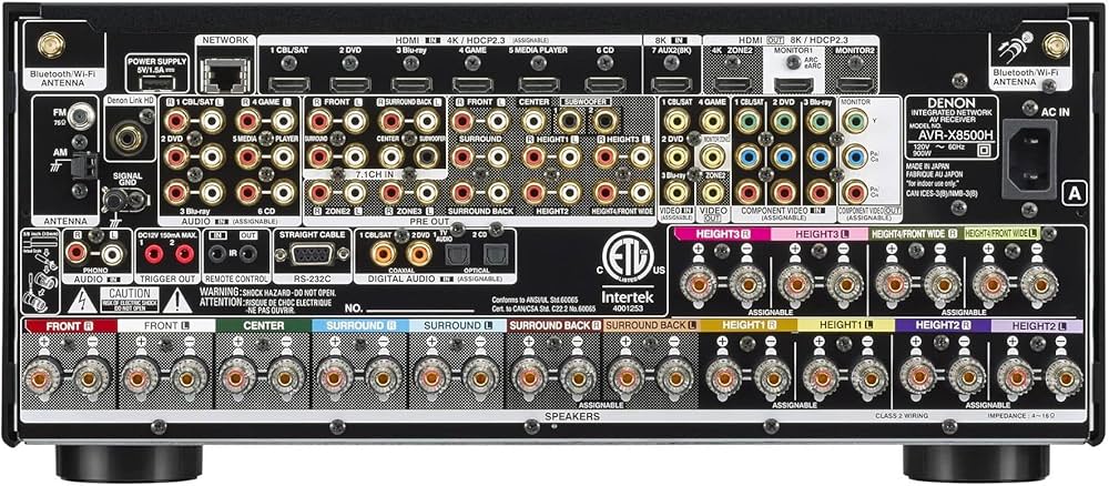 Denon Receptor AVR-X8500HA de 13,2 canais (150 W/Ch) para home