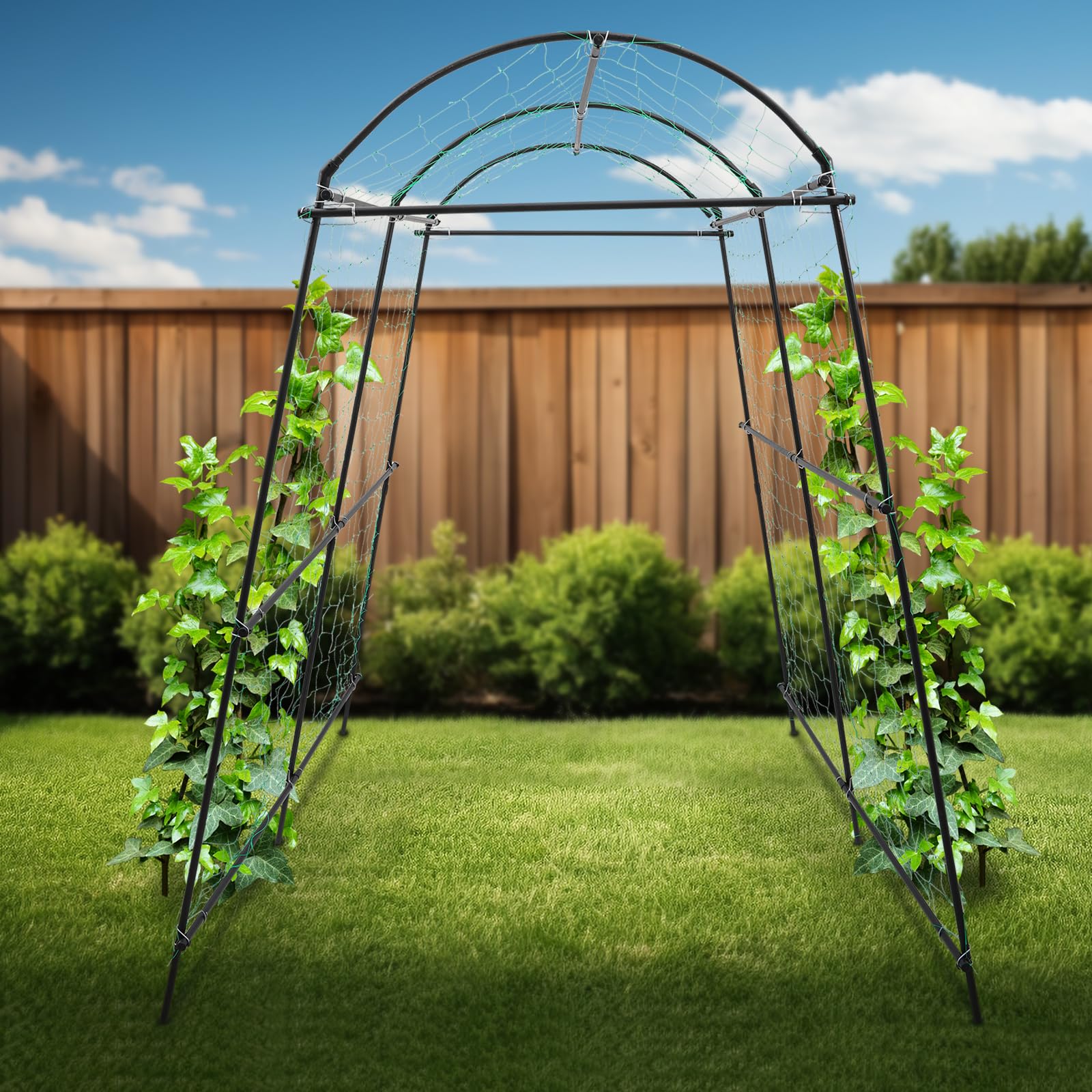 Arche de rosiers en fer, treillis de jardin pour plantes grimpantes, tunnel de jardin, treillis, pavillon de jardin romantique pour plantes grimpantes, décoration de jardin et décoration