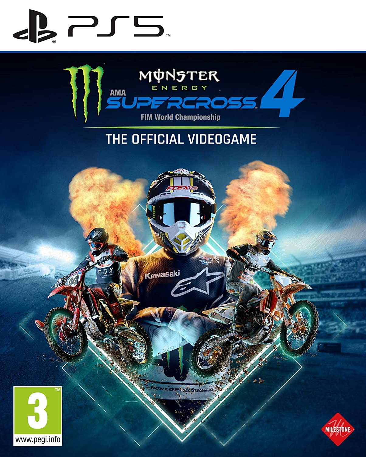 Carátula de Monster Energy Supercross 4 The Official Videogame para PS5 (edición PAL España)