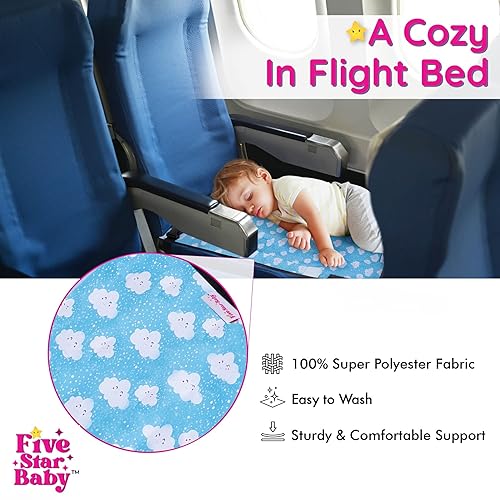 Miniatura 29 de Cama de avión para niños pequeños, lo último en artículos esenciales de viaje en avión para niños Extensor de asiento de avión para niños Cama