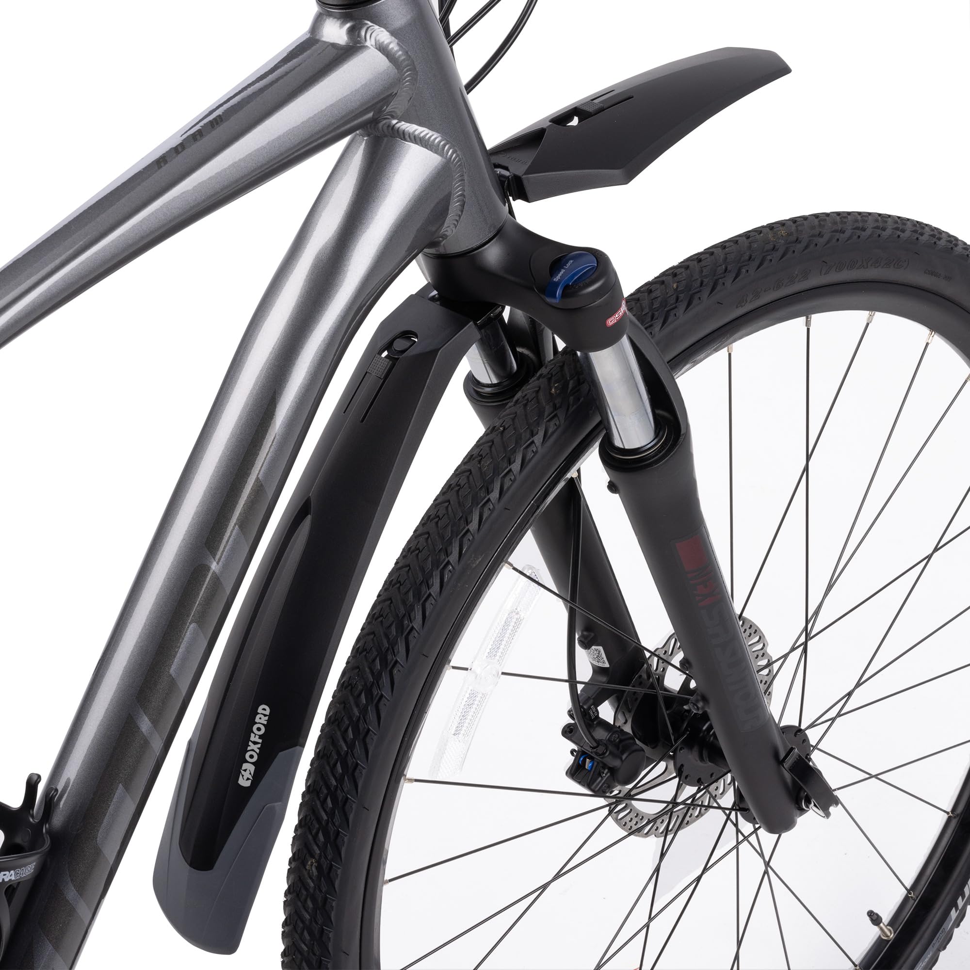 Oxford Mudstop MTN Set MU877 | Off-Road-Fahrrad-Schutzbleche Bike Cycle Mudguards, Schwarz, (F: 580mm R: 555mm)