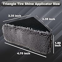 Vista 2 de 2 aplicadores triangulares de brillo de neumáticos, almohadillas aplicadoras reutilizables para vendaje de neumáticos, esponja de gel