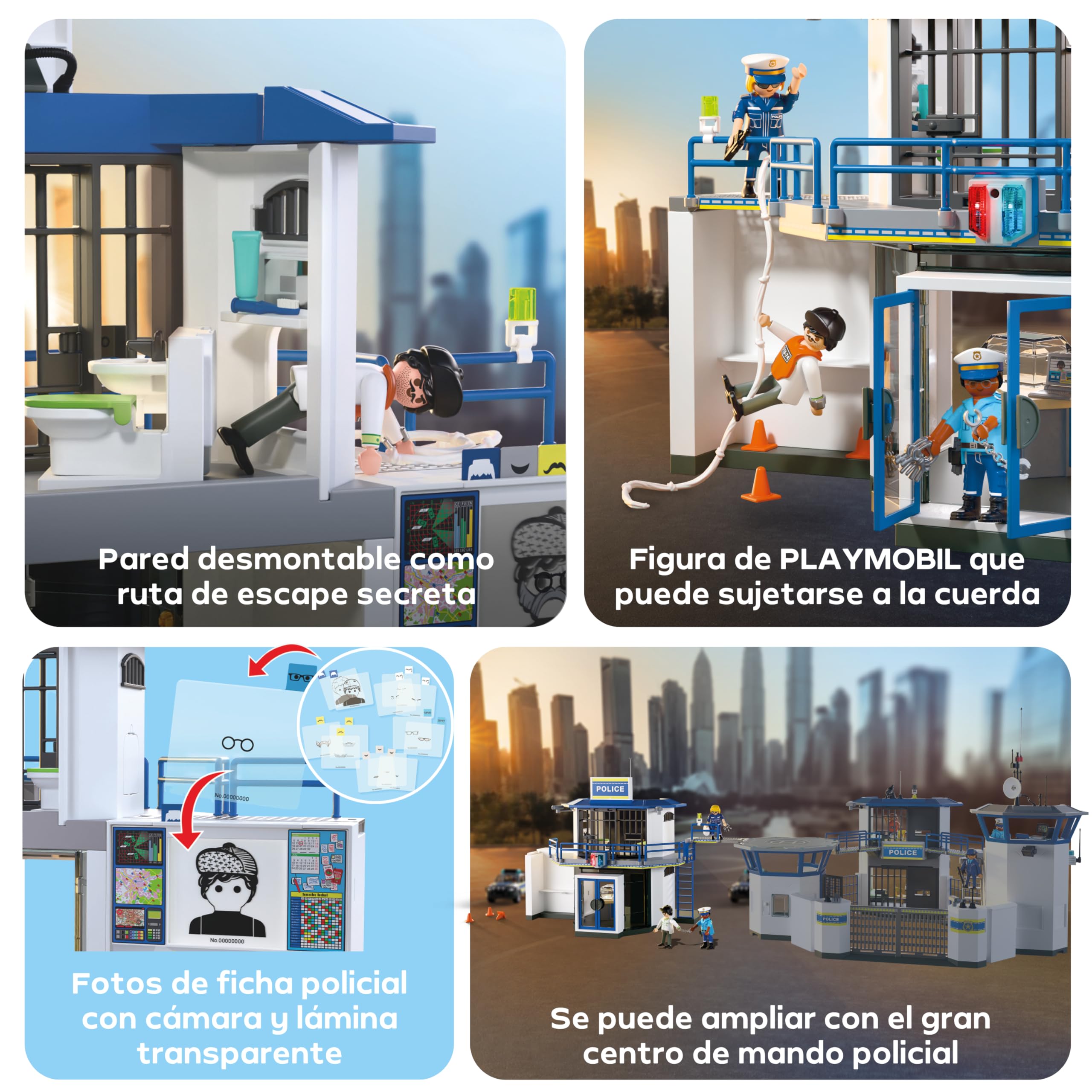 PLAYMOBIL | Action Heroes | Comisaría con Sala de investigación | Juguete policial Lleno de acción | con Muchos Detalles emocionantes | Fomenta la Creatividad | para Mayores de 4 años | 71874 - 4