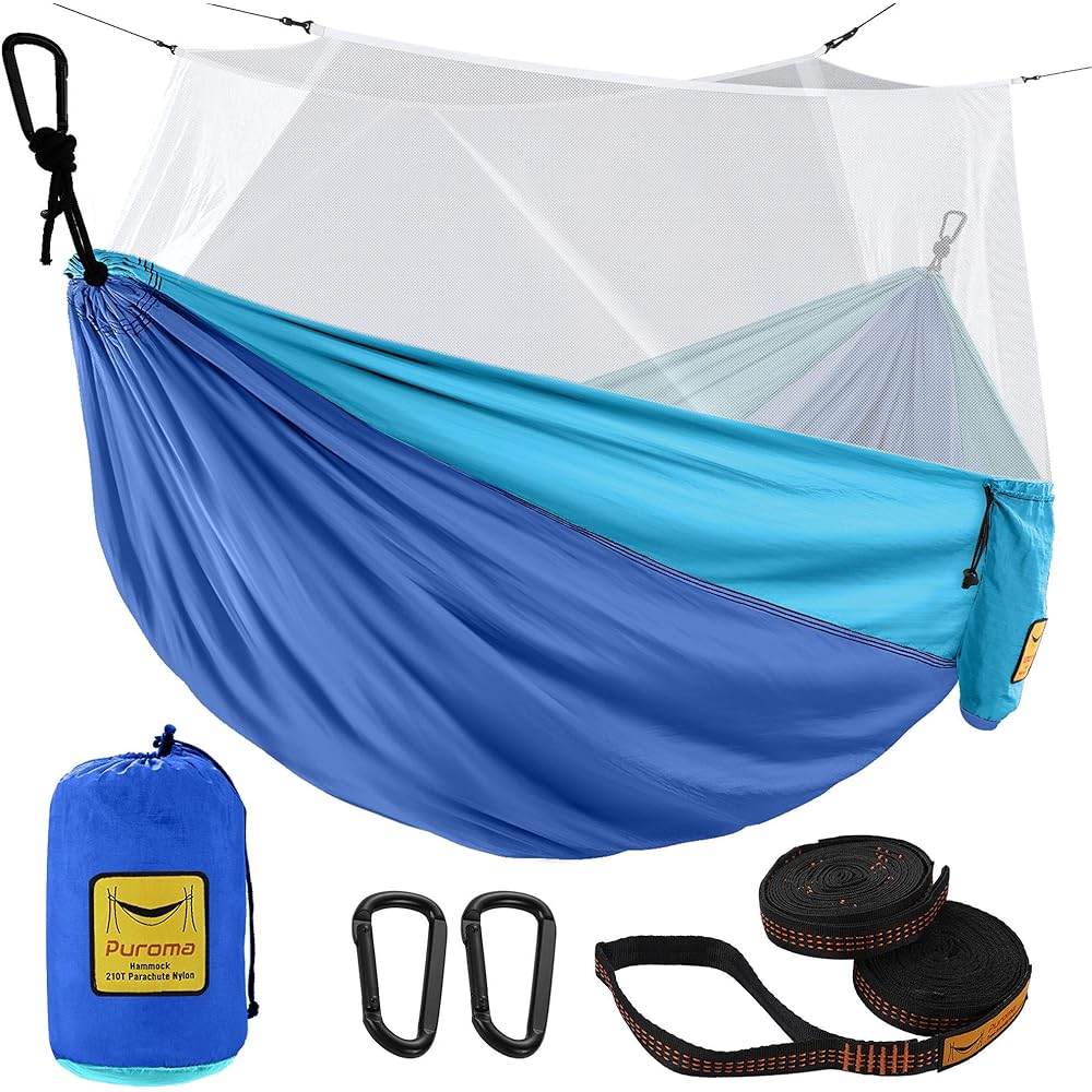 7/mo Finance Puroma Camping Hammock with Net Double & Single Hammock