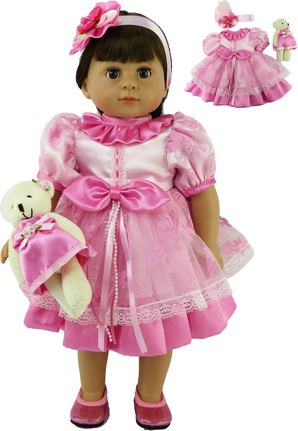American Fashion World St. Patrick’s Day Outfit for 18-Inch Dolls | Headband and Shoes Included | Premium Quality & Trendy Design | Dolls Clothes | Outfit Fashions for Dolls for Popular Brands