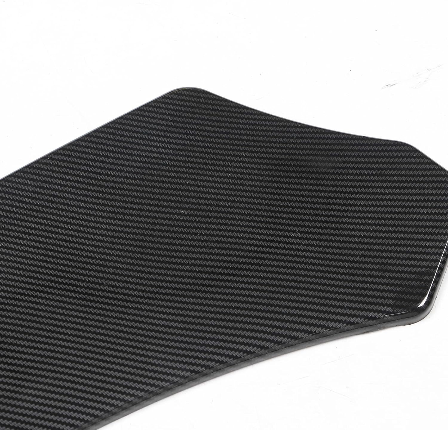 IKON MOTORSPORTS, Compatible with Most 62" - 66" Width Car, Adjustable A Style Front Bumper Lip Chin Splitter Spoiler Air Dam Carbon Fiber Print PP 3PCS