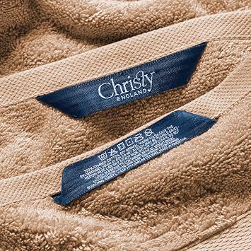 Christy Refresh Brown Bath Towels | Set of 2 | Quick Dry | Gentle Pastel Tones | Soft Plush Large Bath Towels | Absorbent Shower Towels | 100% Cotton 550GSM | Chai Latte