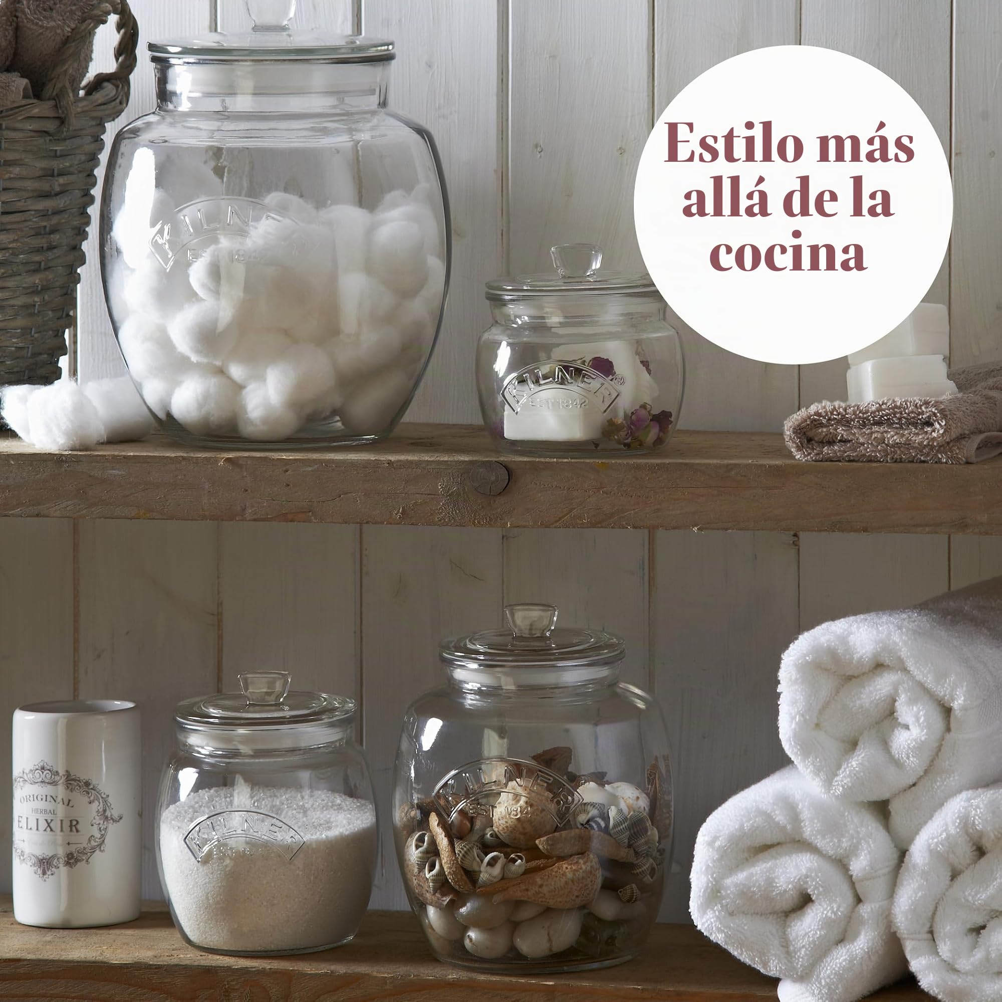 Kilner tarro de almacenamiento universal, claro, 4 L
