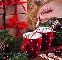 Vista 3 de Cucharas de caramelo de menta de Navidad de Gift Boutique 12 paquetes de caramelos comestibles de menta en bastón envueltos individualmente