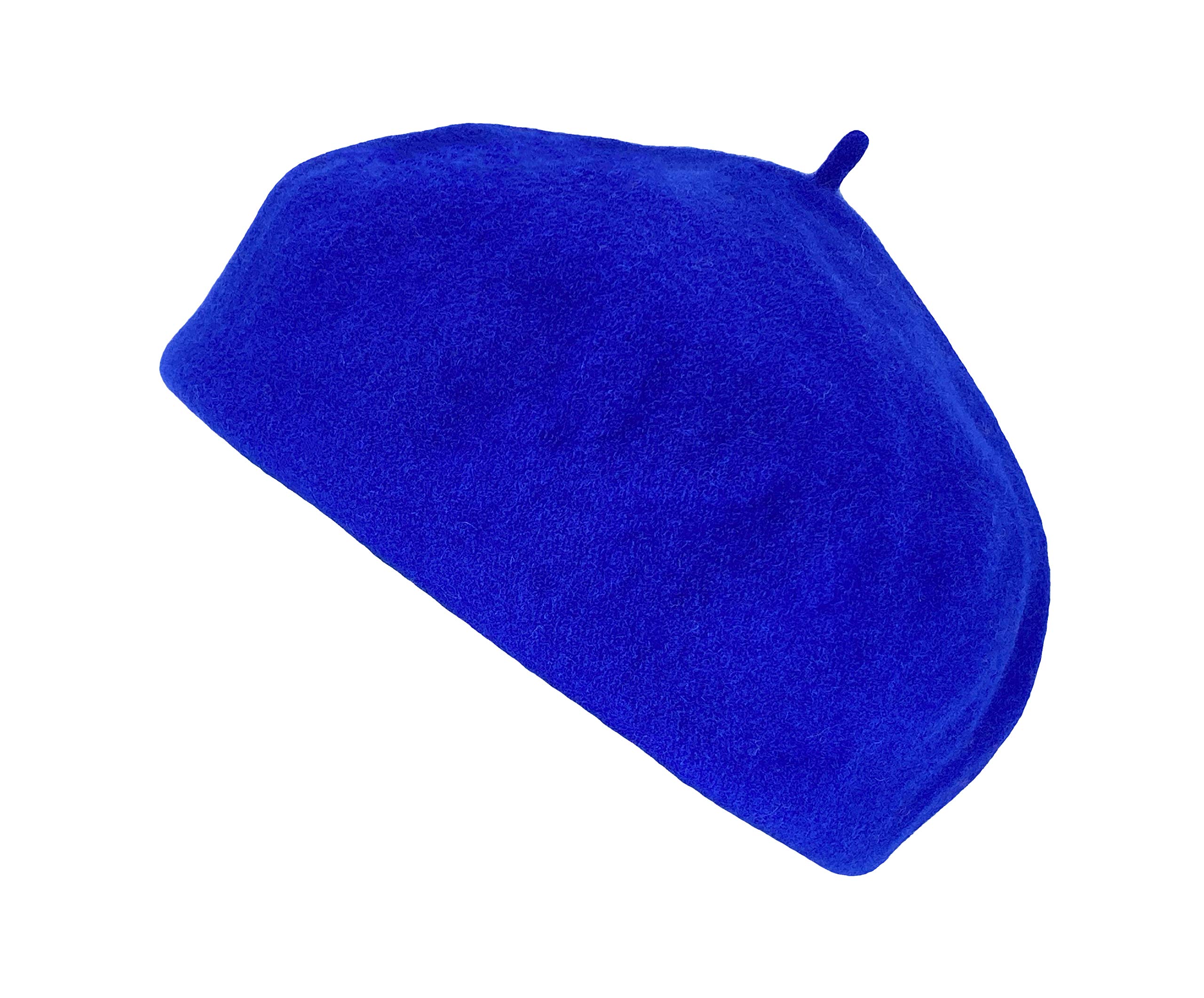 Kopka damska bejsbolówka wełniana, beret, czapka z dzianiny w 100% z wełny (merynos), czapka zimowa, niebieski / Indigo, jeden rozmiar