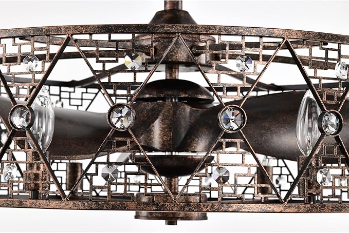 Ventilador de Techo 28 Pulgadas con Control Remoto y Luz miniatura 6